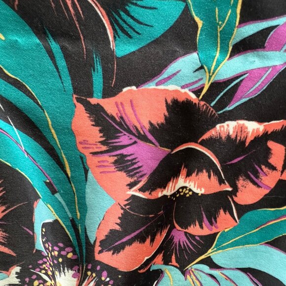 Vintage 70s Faux Wrap Disco Floral Midi Dress - Size 14 - Picture 7 of 13